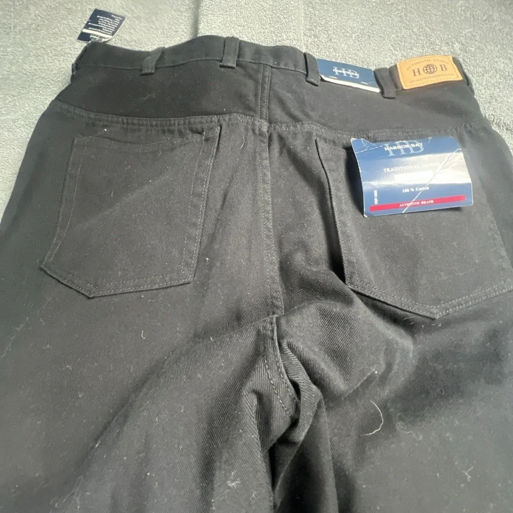 Harbor Bay Jeans Mens‎ 42x36 Black Loose Fit Big & Tall 100% Cotton Baggy Y2K